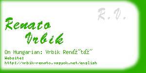 renato vrbik business card